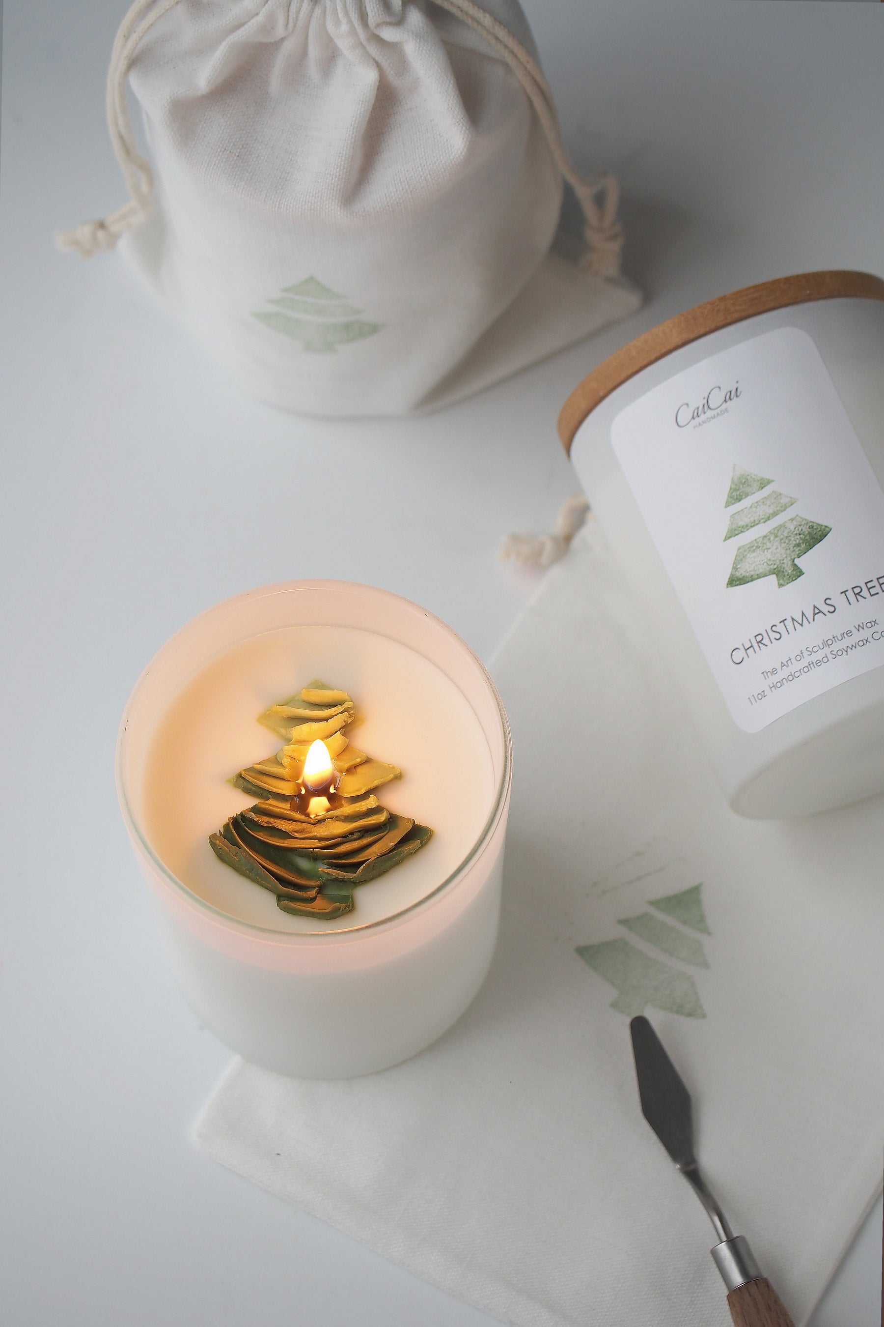 CaiCaiHandmade Christmas Tree Candle - Thumbnail 4